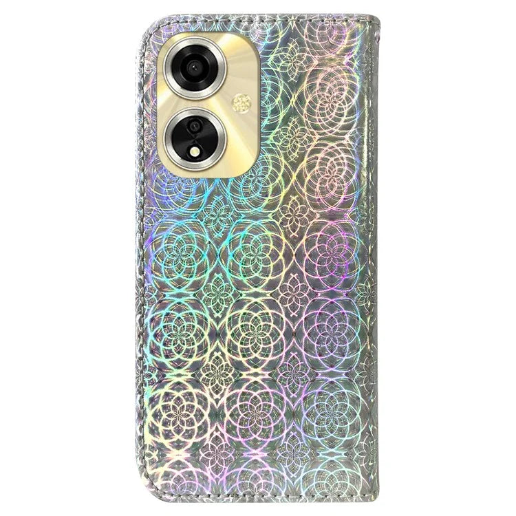 For Oppo A59 5G / A2m 5G Case Dazzling Flower PU Leather Folio Flip Wallet Phone Cover