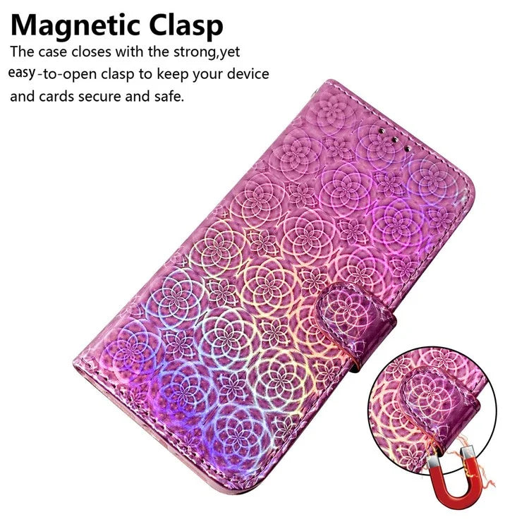 For Oppo A59 5G / A2m 5G Case Dazzling Flower PU Leather Folio Flip Wallet Phone Cover