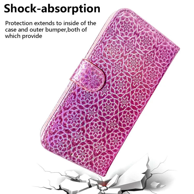 For Oppo A59 5G / A2m 5G Case Dazzling Flower PU Leather Folio Flip Wallet Phone Cover