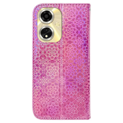 For Oppo A59 5G / A2m 5G Case Dazzling Flower PU Leather Folio Flip Wallet Phone Cover