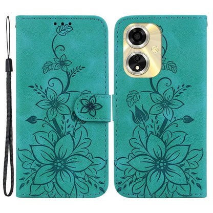 For Oppo A59 5G / A2m 5G Case Floral Pattern Folding Stand Leather Phone Cover