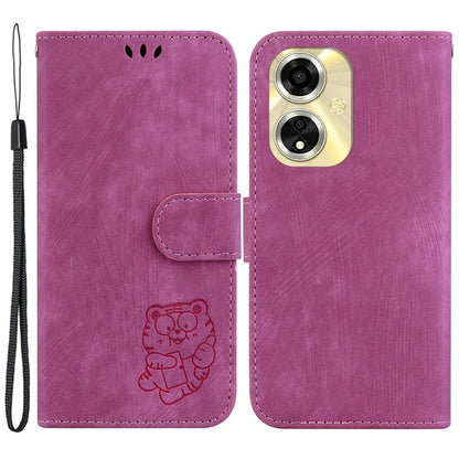 For Oppo A59 5G / A2m 5G Case Cute Tiger PU Leather Wallet Flip Phone Cover