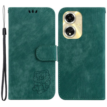 For Oppo A59 5G / A2m 5G Case Cute Tiger PU Leather Wallet Flip Phone Cover