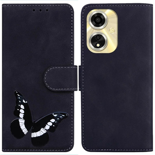 For Oppo A59 5G / A2m 5G Case PU Leather Butterfly Printing Wallet Style Phone Cover