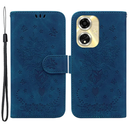 For Oppo A59 5G / A2m 5G Case Folio Flower Pattern Protective Leather Phone Cover