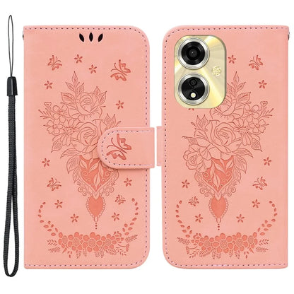 For Oppo A59 5G / A2m 5G Case Folio Flower Pattern Protective Leather Phone Cover