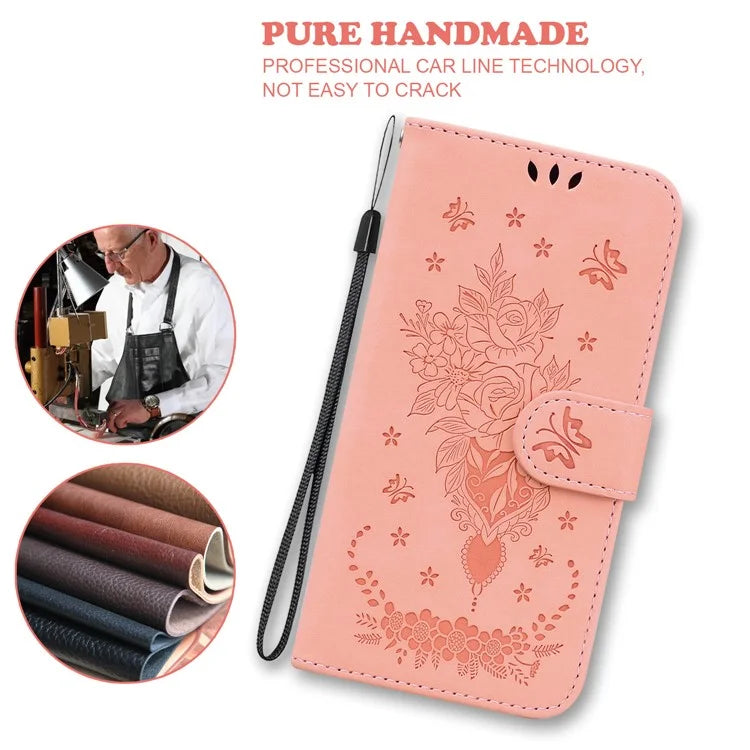 For Oppo A59 5G / A2m 5G Case Folio Flower Pattern Protective Leather Phone Cover