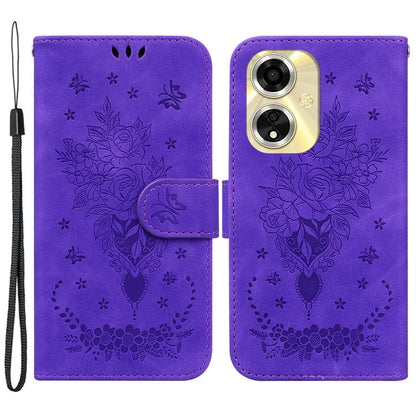 For Oppo A59 5G / A2m 5G Case Folio Flower Pattern Protective Leather Phone Cover