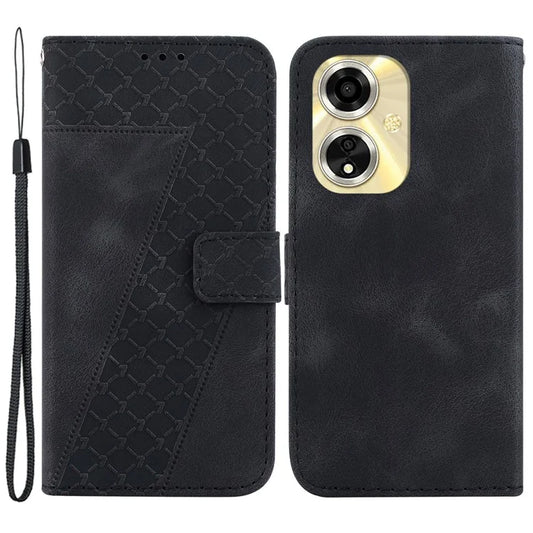 For Oppo A59 5G / A2m 5G Case Wallet Stand Leather Phone Cover 7-Shape Pattern