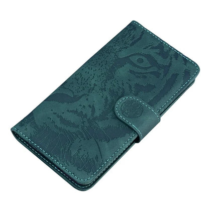 For Oppo A59 5G / A2m 5G Wallet Case Imprinted Tiger Pattern Leather Stand Phone Cover