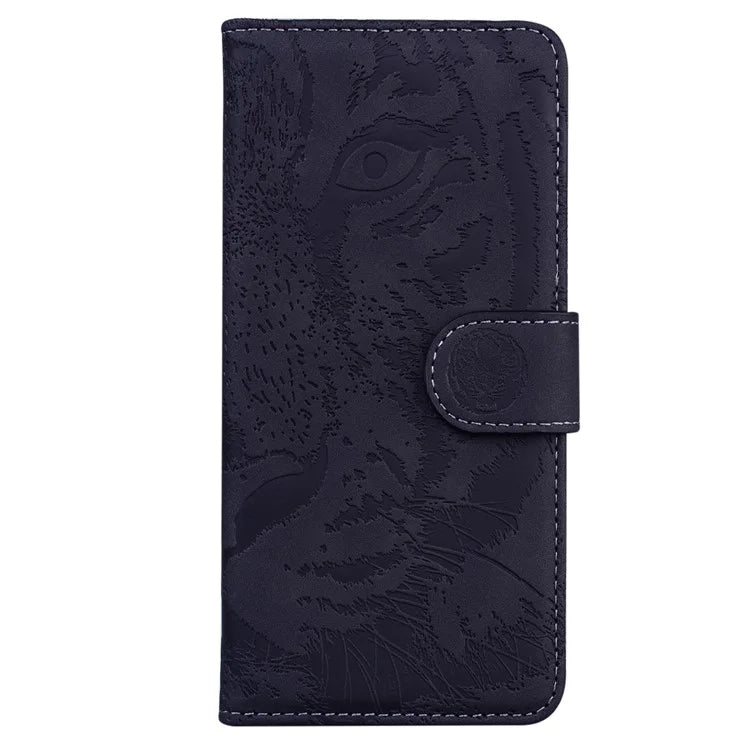 For Oppo A59 5G / A2m 5G Wallet Case Imprinted Tiger Pattern Leather Stand Phone Cover