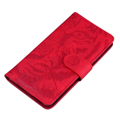 For Oppo A59 5G / A2m 5G Wallet Case Imprinted Tiger Pattern Leather Stand Phone Cover