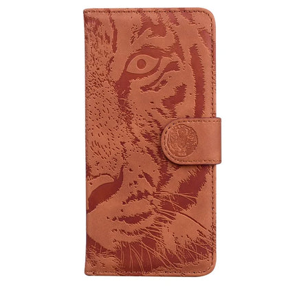 For Oppo A59 5G / A2m 5G Wallet Case Imprinted Tiger Pattern Leather Stand Phone Cover