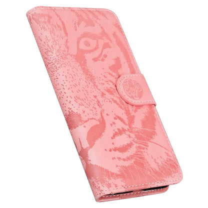 For Oppo A59 5G / A2m 5G Wallet Case Imprinted Tiger Pattern Leather Stand Phone Cover