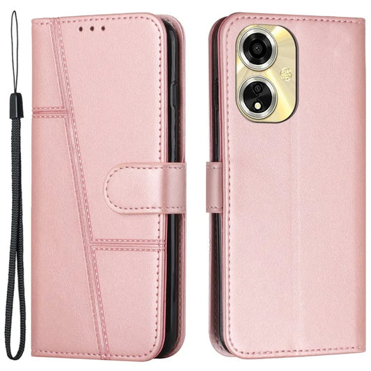 For Oppo A59 5G / A2m 5G Case PU Leather Calf Texture Magnetic Clasp Closure Phone Cover