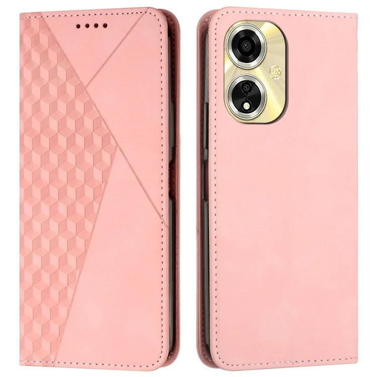 For Oppo A59 5G / A2m 5G Wallet Case Rhombus PU Leather Folio Phone Cover