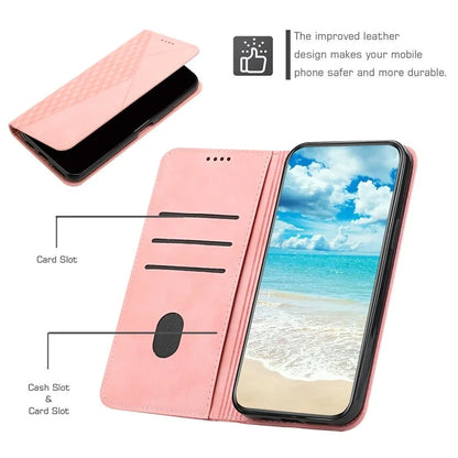 For Oppo A59 5G / A2m 5G Wallet Case Rhombus PU Leather Folio Phone Cover