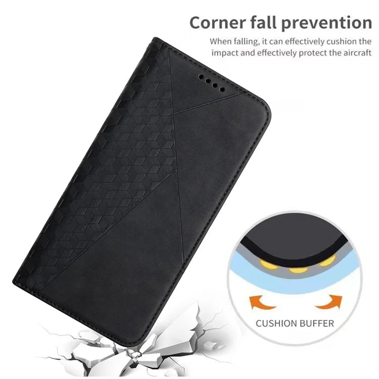 For Oppo A59 5G / A2m 5G Wallet Case Rhombus PU Leather Folio Phone Cover