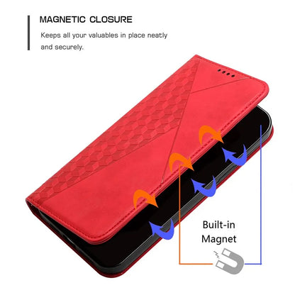 For Oppo A59 5G / A2m 5G Wallet Case Rhombus PU Leather Folio Phone Cover