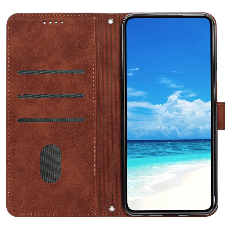 For Oppo A59 5G / A2m 5G Case Heart Imprinted PU Leather Phone Wallet Cover