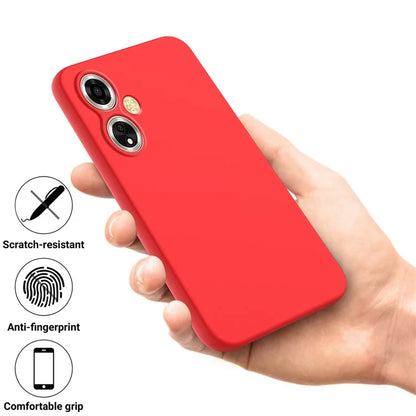 For Oppo A59 5G / A2m 5G Cell Phone Case Soft Lining Liquid Silicone Anti-drop Cover