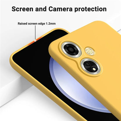 For Oppo A59 5G / A2m 5G Cell Phone Case Soft Lining Liquid Silicone Anti-drop Cover