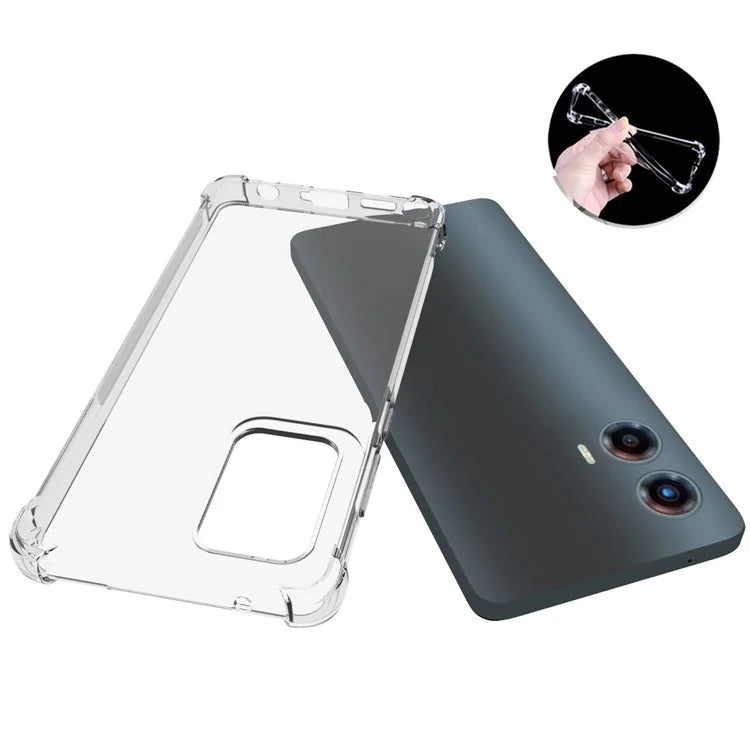 For Motorola Moto G Stylus 5G (2024) Cell Phone Case Transparent Anti-drop Soft TPU Back Cover