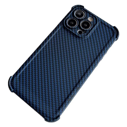 For iPhone 15 Pro TPU Case Reinforced Corner Carbon Fiber Texture Back Cover