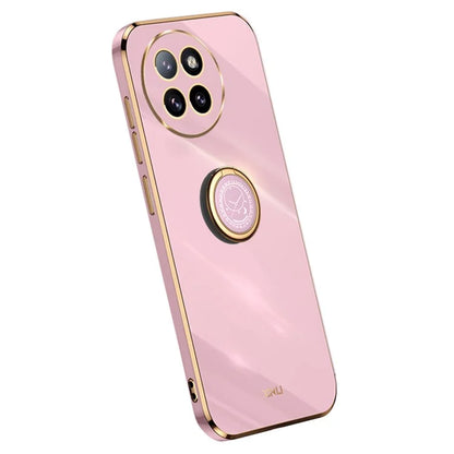 XINLI For Xiaomi Civi 4 Pro 5G / 14 Civi 5G Phone Cover Electroplating Frame Ring Kickstand Anti-Drop TPU Case