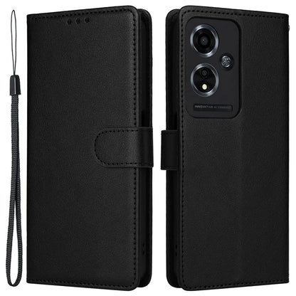 For Oppo A59 5G Leather Case with 3 Card Slots Protective Phone Cover