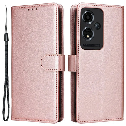 For Oppo A59 5G Leather Case with 3 Card Slots Protective Phone Cover