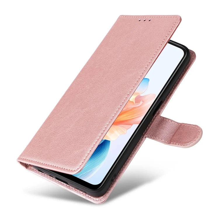 For Oppo A59 5G Leather Case with 3 Card Slots Protective Phone Cover