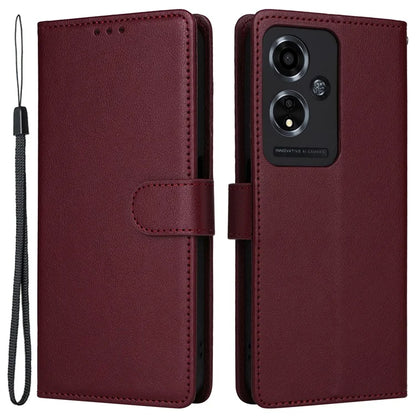 For Oppo A59 5G Leather Case with 3 Card Slots Protective Phone Cover