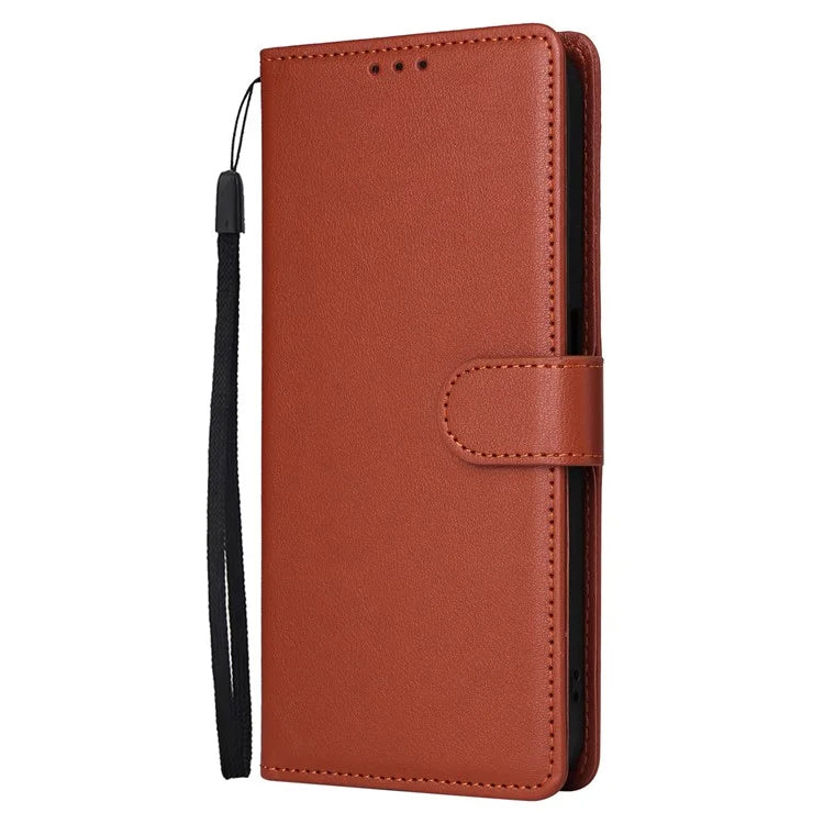 For Oppo A59 5G Leather Case with 3 Card Slots Protective Phone Cover