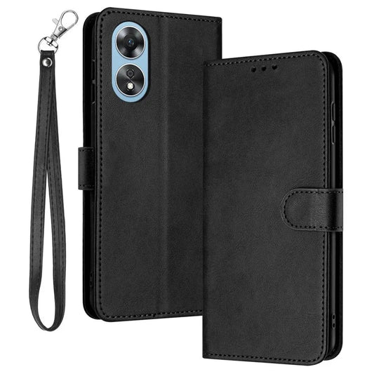 For Oppo A58 5G / A78 5G / A58x 5G / A1x 5G / A1 Vitality Edition / A2x 5G Leather Wallet Cell Phone Stand Case with Strap