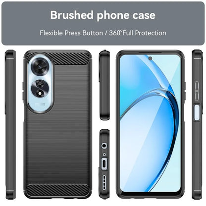 For Oppo A60 4G Case Protective Carbon Fiber Texture TPU Phone Cover