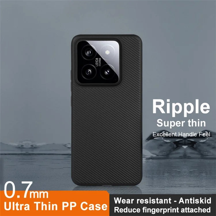 IMAK For Xiaomi 14 Case 0.7mm Ultra Thin Ripple Texture PP Phone Cover