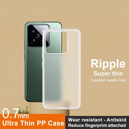 IMAK For Xiaomi 14 Case 0.7mm Ultra Thin Ripple Texture PP Phone Cover