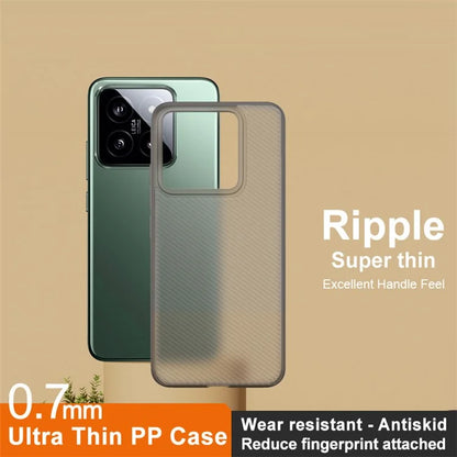 IMAK For Xiaomi 14 Case 0.7mm Ultra Thin Ripple Texture PP Phone Cover