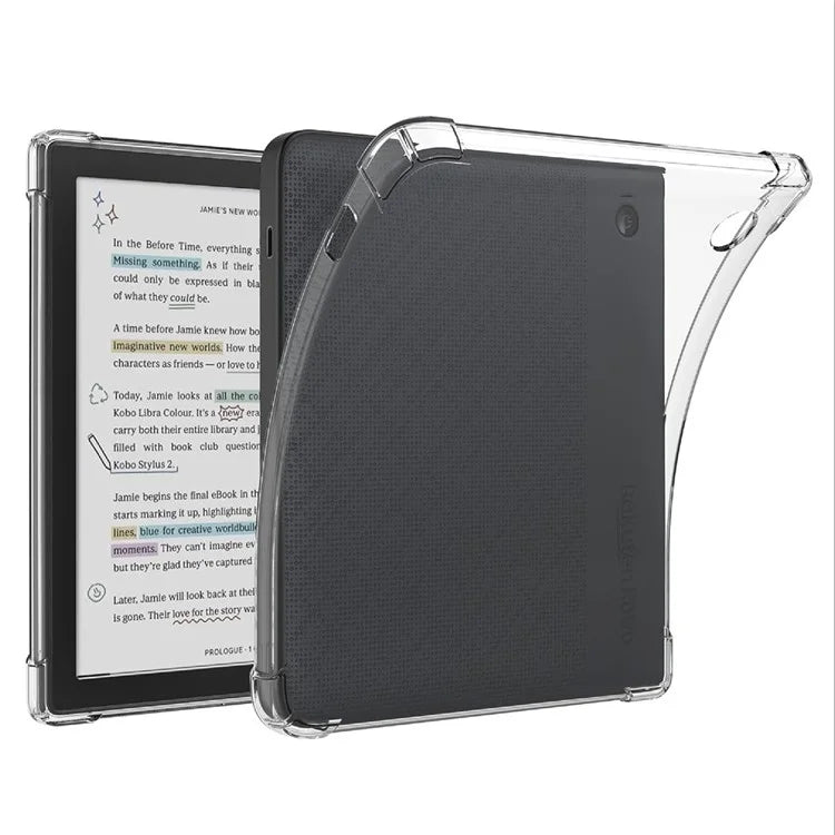 For Kobo Libra Colour Case Four Corner Protection Transparent Tablet TPU Cover