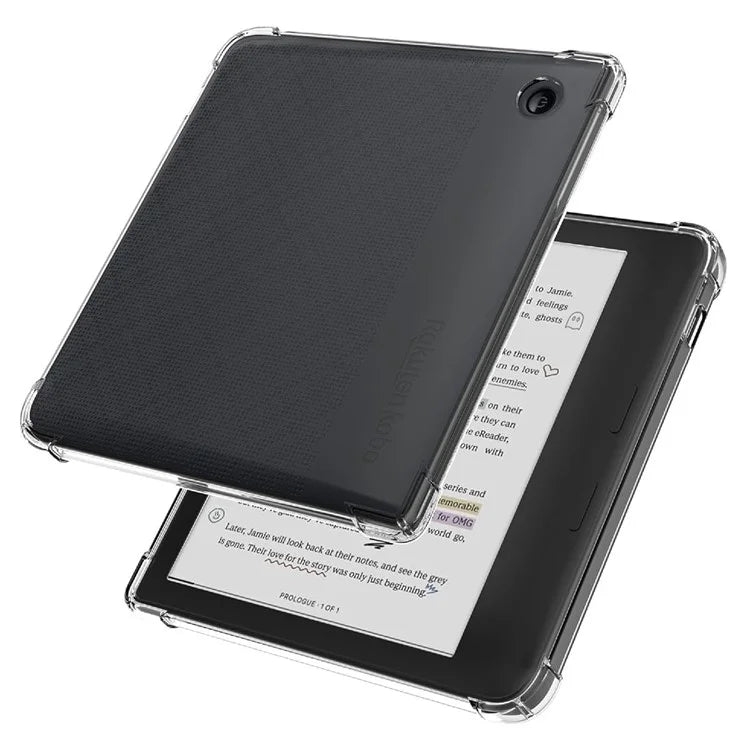 For Kobo Libra Colour Case Four Corner Protection Transparent Tablet TPU Cover