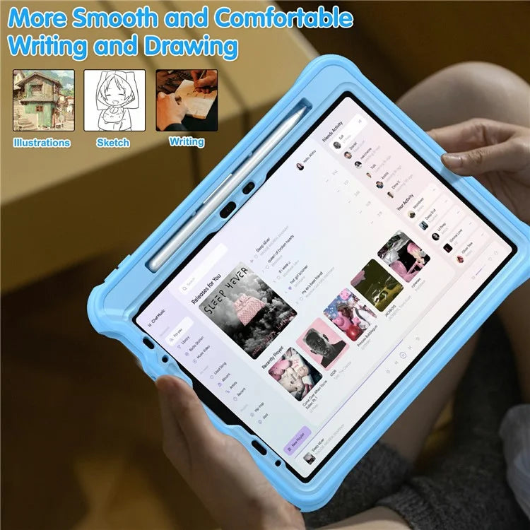 For iPad Air 11 (2024) / Air (2022) / (2020) / iPad Pro 11 (2022) / (2021) / (2020) / (2018) Case Cute Dolphin Kickstand Tablet Cover