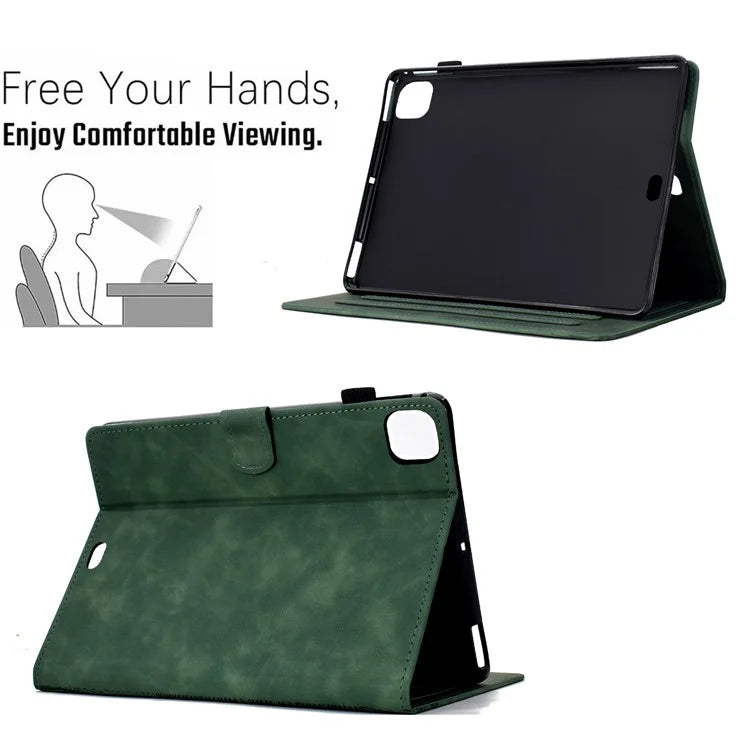 For iPad Air 11 (2024) / Air (2022) / (2020) / iPad Pro 11 (2022) / (2021) / (2020) / (2018) Case Leather Card Slots Tablet Cover