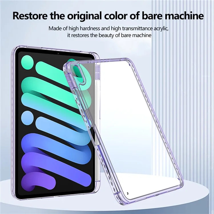 For iPad Air 11 (2024) Case Clear TPU Tablet Protective Cover with Pen Slot