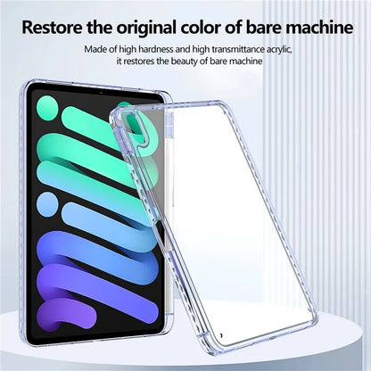 For iPad Air 11 (2024) Case Clear TPU Tablet Protective Cover with Pen Slot