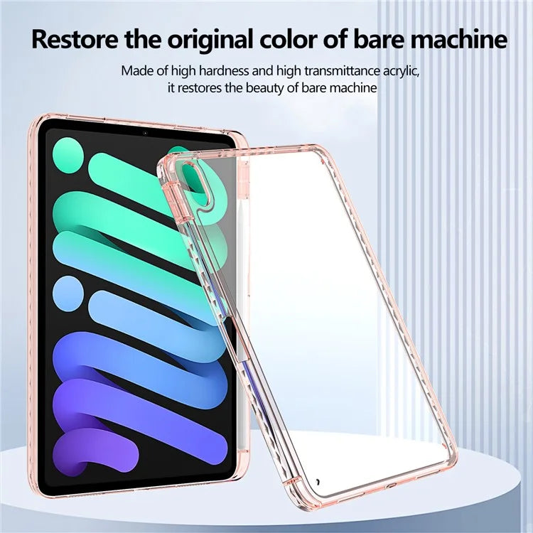 For iPad Air 11 (2024) Case Clear TPU Tablet Protective Cover with Pen Slot