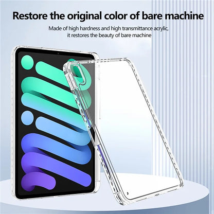 For iPad Air 11 (2024) Case Clear TPU Tablet Protective Cover with Pen Slot