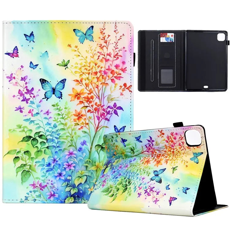 Tablet Case for iPad Air 11 (2024) / iPad Pro 11 (2022) / (2020) / iPad Air (2022) / (2020) Pattern Printing Cover Card Holder