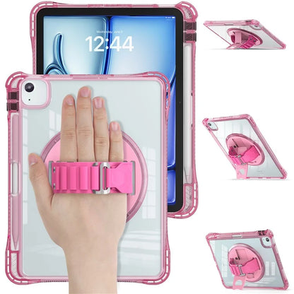 For iPad Air 11 (2024) / Air (2022) / (2020) / iPad Pro 11 (2022) / (2021) / (2020) / (2018) Case Kickstand PC+TPU+Acrylic Clear Tablet Cover