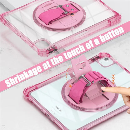 For iPad Air 11 (2024) / Air (2022) / (2020) / iPad Pro 11 (2022) / (2021) / (2020) / (2018) Case Kickstand PC+TPU+Acrylic Clear Tablet Cover